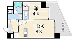 RenostylekobeSHIMOYAMATE 1LDKの間取図画像