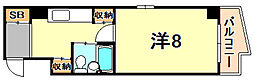 レジデンス長沢 1Kの間取図画像