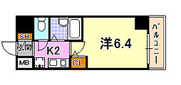 ワコーレ新神戸ステージ 1Kの間取図画像