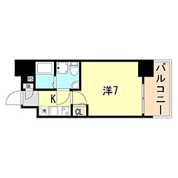 セレニテ神戸西クレア 1Kの間取図画像