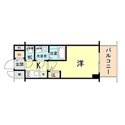 エスリードザ・ランドマーク神戸 1Kの間取図画像
