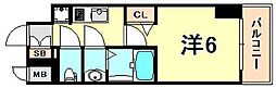 プレサンス神戸元町ベルシオン 1Kの間取図画像