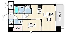 SDグランツ神戸Peninsula 1LDKの間取図画像