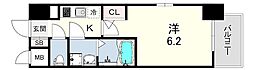 CionKOBEBayside 1Kの間取図画像
