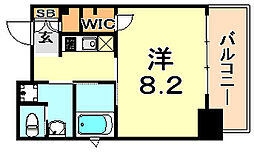 RESIDIA神戸元町 1Kの間取図画像