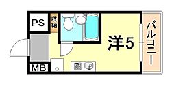 ラ・レジダンスド・エリール ワンルームの間取図画像