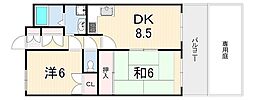 グレート・フューチャー2 2DKの間取図画像