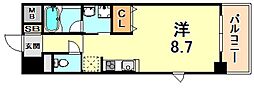 エル・セレーノ石屋川 ワンルームの間取図画像