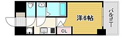 アドバンス神戸ラシュレ 1Kの間取図画像