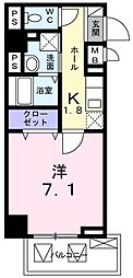 フラン・パルク・ミナト 1Kの間取図画像