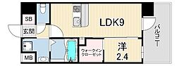 セレニテ西元町アリエ 1LDKの間取図画像