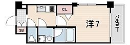 ファーストレジデンス三宮EAST 1Kの間取図画像