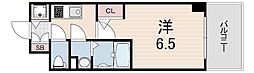 エスリード神戸兵庫駅ミッドポート 1Kの間取図画像