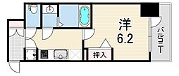 アドバンス神戸セラフィム 1Kの間取図画像