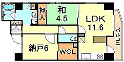 アーバネックス元町通 1SLDKの間取図画像