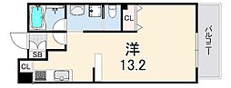 アーバネックス神戸駅前 ワンルームの間取図画像