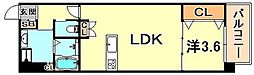 STELLALUCE北野坂 1LDKの間取図画像