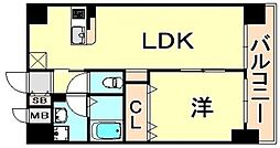 CITYSPIRE新神戸 1LDKの間取図画像