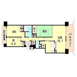 パーク・ハイム神戸熊内町 3LDKの間取図画像