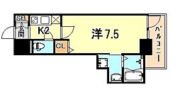 Casita神戸元町JP 1Kの間取図画像