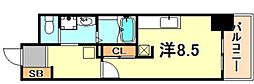 WillDo浜崎通 ワンルームの間取図画像