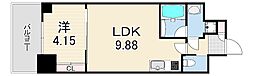 プレジオ神戸長田 1LDKの間取図画像