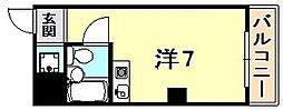 ラ・レジダンスド・エリール ワンルームの間取図画像