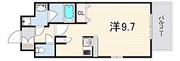 エイペックス神戸みなと元町CoastLine 1Kの間取図画像