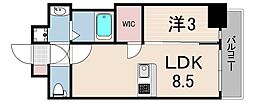 エスリードレジデンスグラン神戸三宮シティ 1LDKの間取図画像