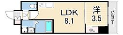 LIVIAZKOBELaMer 1LDKの間取図画像