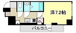 アプリーレ三宮イースト 1Kの間取図画像
