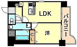 PARCIO三宮フラワーロード 1LDKの間取図画像