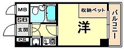 アニメイト神戸 1Kの間取図画像