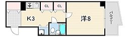 レジデンス長沢 1Kの間取図画像