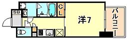 アーバネックスみなと元町 1Kの間取図画像
