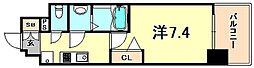 ESRISE神戸三宮山手通弐番館 1Kの間取図画像