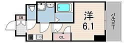 レオンコンフォート神戸駅前 1Kの間取図画像