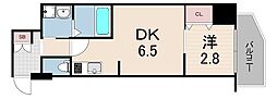 アドバンス三宮パルマ 1DKの間取図画像