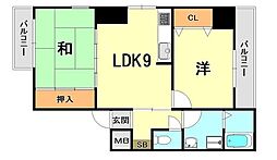エクレール藤 2LDKの間取図画像