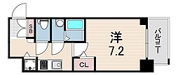アドバンス神戸マーレ 1Kの間取図画像