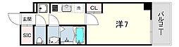 GENOVIA神戸湊川公園 1Kの間取図画像