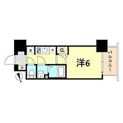 ファステート神戸ハーバーランド 1Kの間取図画像