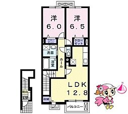 サンモリッツA 2LDKの間取図画像