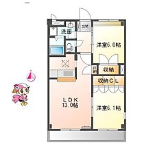 徳島県徳島市中吉野町３丁目（賃貸マンション2LDK・1階・57.85㎡） その2