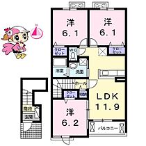 徳島県徳島市中島田町４丁目（賃貸アパート3LDK・2階・67.91㎡） その1