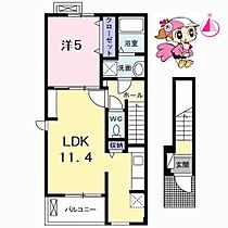 徳島県徳島市庄町５丁目（賃貸アパート1LDK・2階・42.28㎡） その2