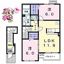 徳島県徳島市名東町１丁目（賃貸アパート2LDK・2階・58.80㎡） その2