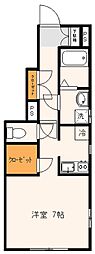 コンフォートM7 ワンルームの間取図画像