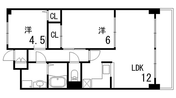 ルグラン芦屋打出小槌II ｜兵庫県芦屋市打出小槌町(賃貸マンション2LDK・2階・55.00㎡)の写真 その2