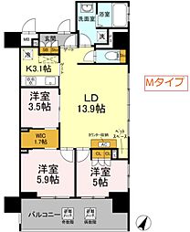 リーラ横浜川和町 3LDKの間取図画像
